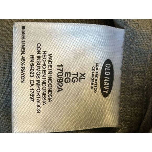 NWT Old Navy Maternity Linen Wide-Leg Pants Olive Green sz XL breathable minimal - Picture 8 of 8